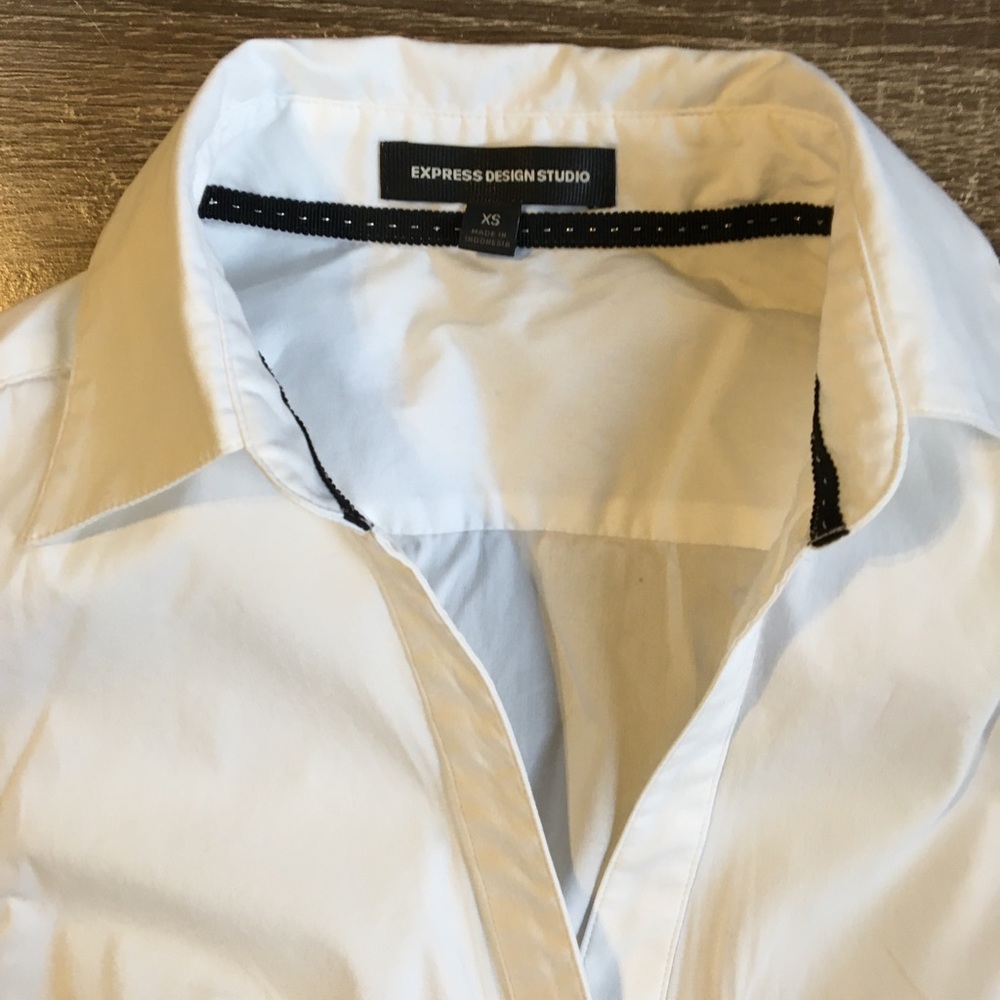 Express White Button Down - Size Xs, Euc - image 7